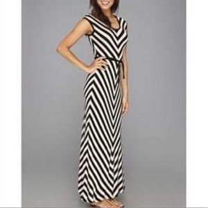 Calvin Klein chevron belted maxi dress 4